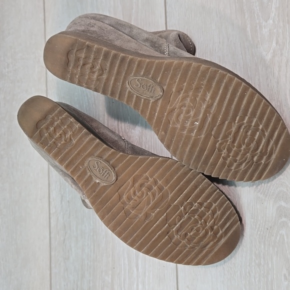 Sofft Women's Siri Dardanos Taupe Wedge Ankle Boots Aqua Shoes Sz 8.5M - Picture 12 of 14